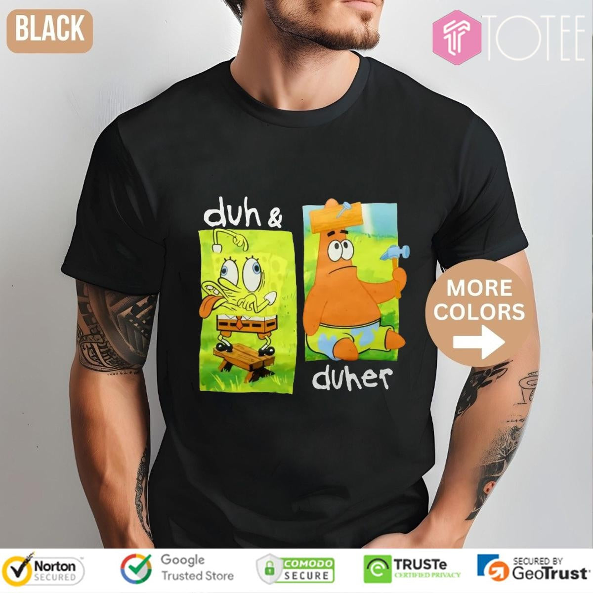 Duh And Duher Spongebob Squarepants Graphic T-shirt