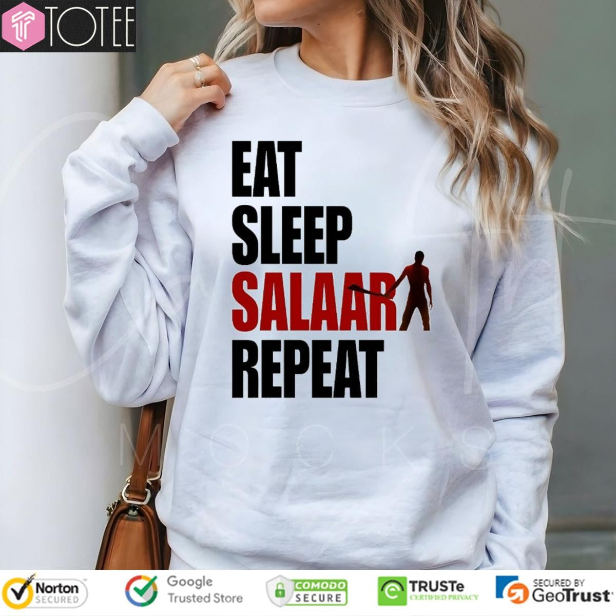 Eat Sleep Salaar Repeat Indian Action Film T-shirt