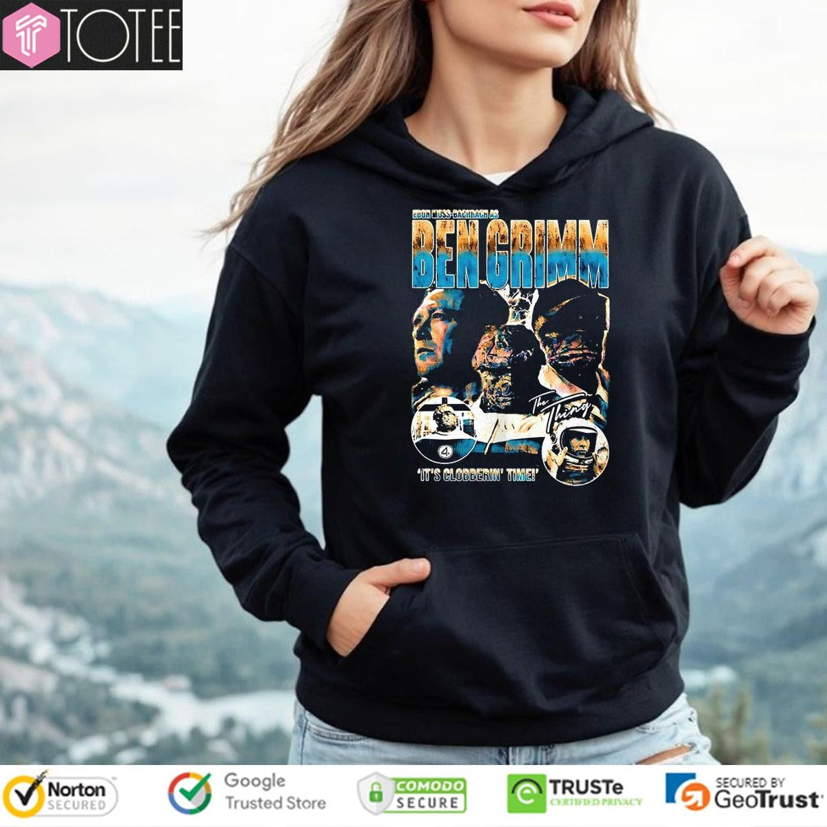 Ebon Moss Bachrach As Ben Grimm The Thing Its Clobberin Time Vintage T-shirt