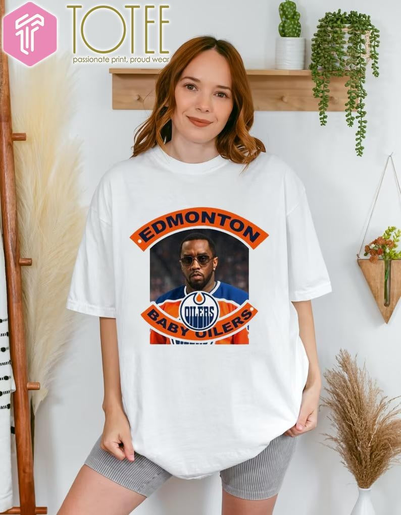 Edmonton Baby Oilers Parody Diddy Edmonton Oilers T-shirt