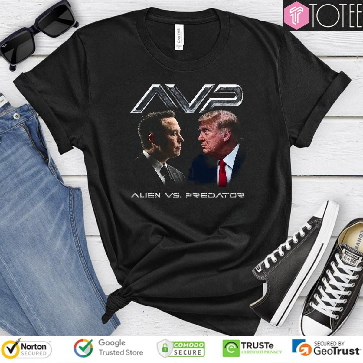 Elon Musk Trump Parody Alien Vs. Predator T-shirt