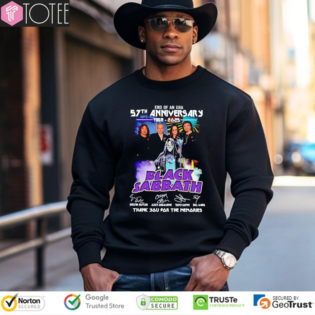 End Of An Era 57Th Anniversary 1968-2025 Black Sabbath Signatures T-shirt
