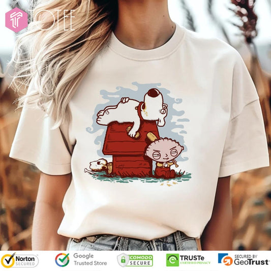 Family Guy Stewie And Brian Griffin Stewie Snoopy Doghouse T-shirt
