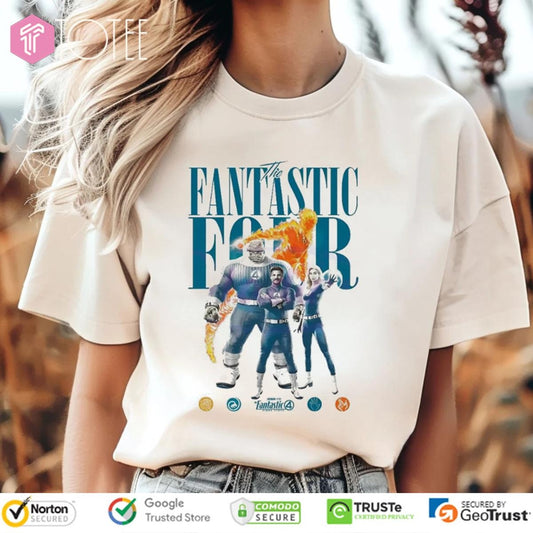 Fantastic Four First Steps Marvel Superhero Team 2025 T-shirt