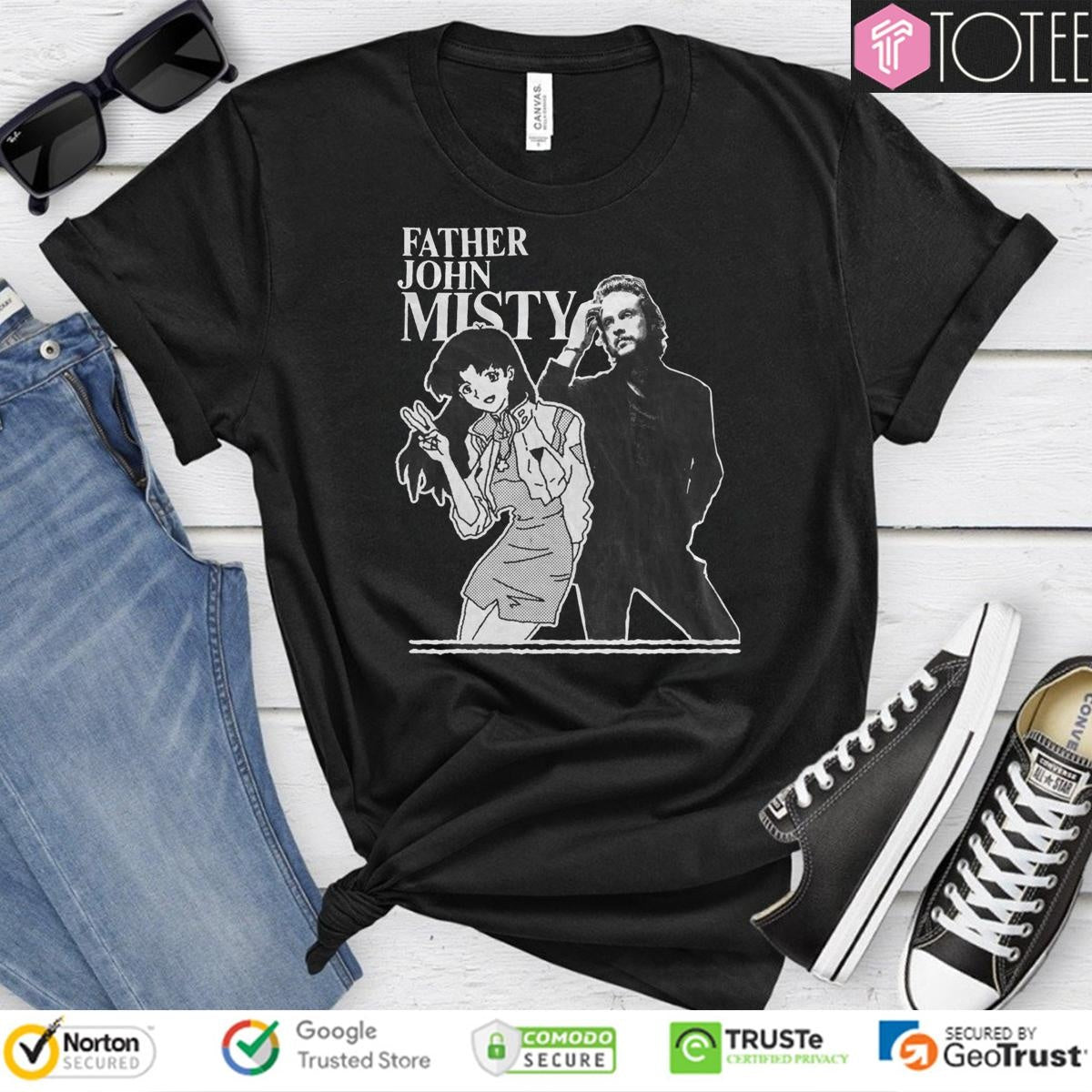 Father John Misty Misato Katsuragi Neon Genesis Evangelion T-shirt