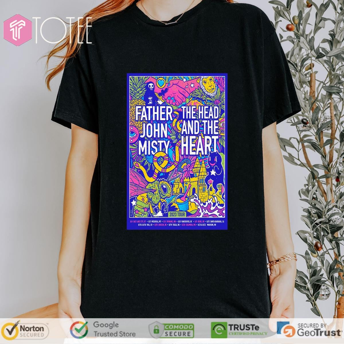 Father John Misty The Head And The Heart 2023 Tour T-shirt