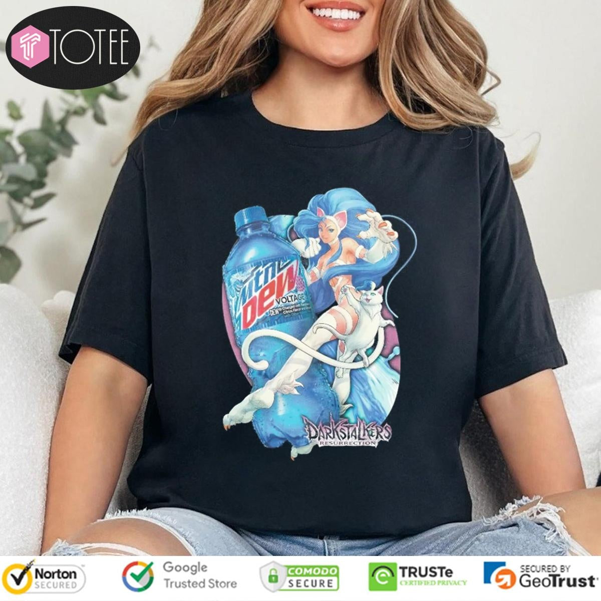 Felicia Capcoms Darkstalkers Resurrection Mountain Dew Voltage T-shirt
