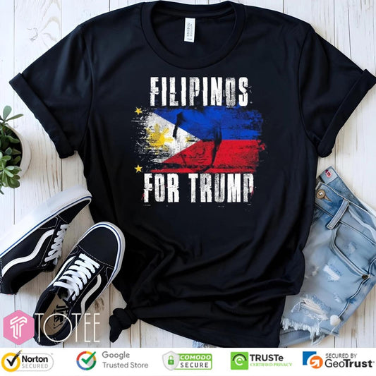 Filipinos For Trump Philippines Flag T-shirt