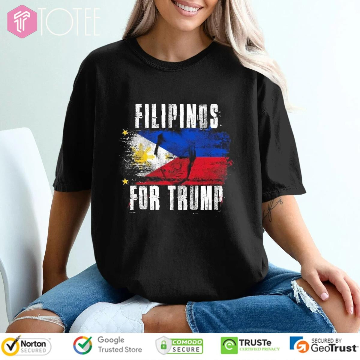 Filipinos For Trump Philippines Flag T-shirt