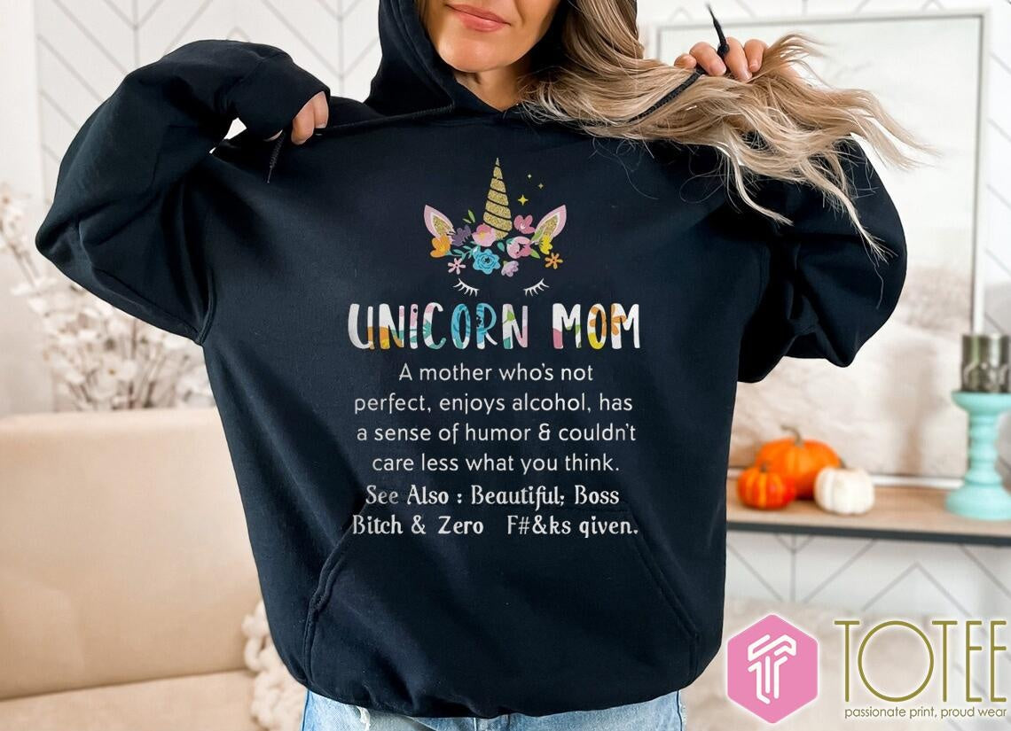 Flower Unicorn Mom Definition Meaning Mothers Day T-shirt
