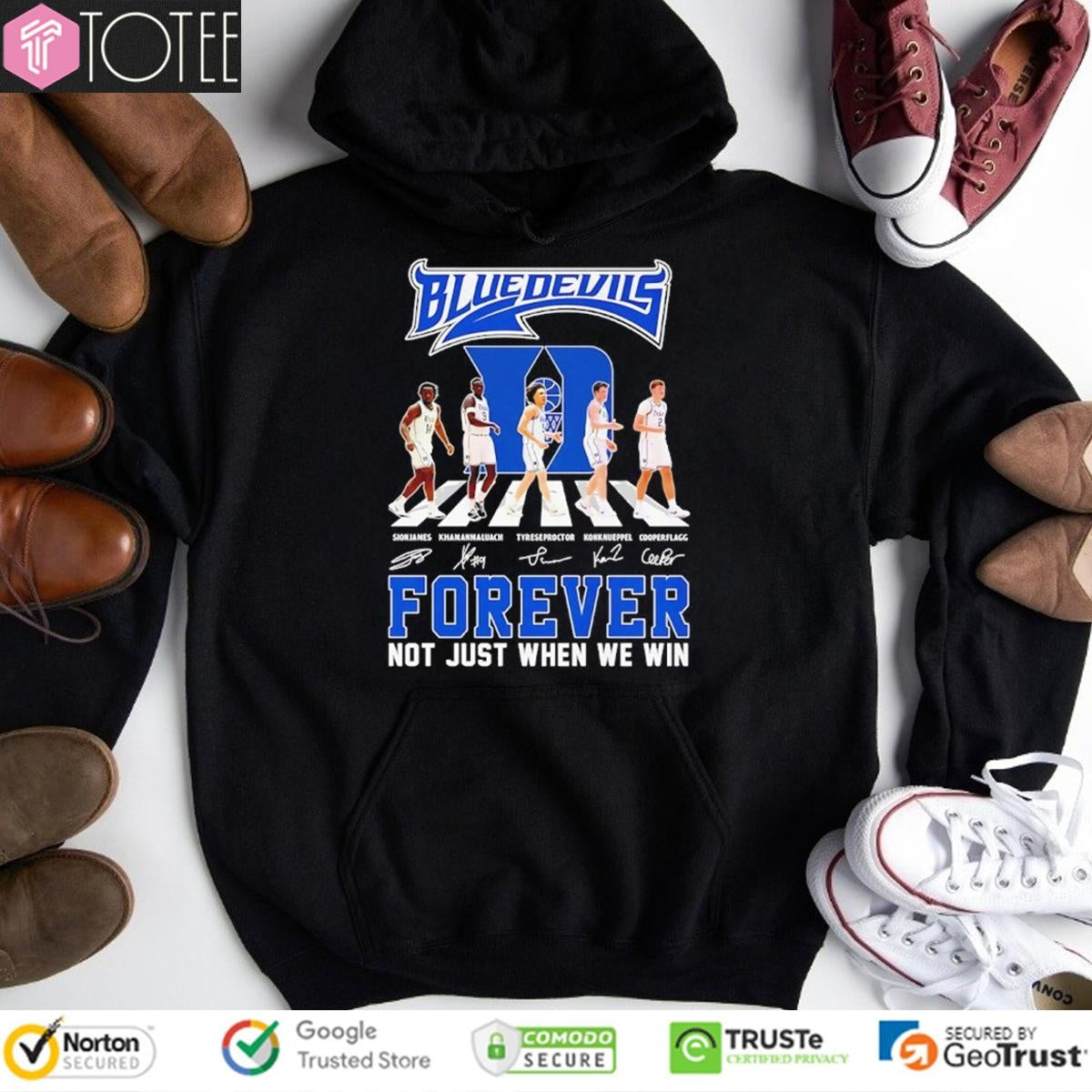 Forever Not Just When We Win Duke Blue Devils Abbey Road Signatures T-shirt