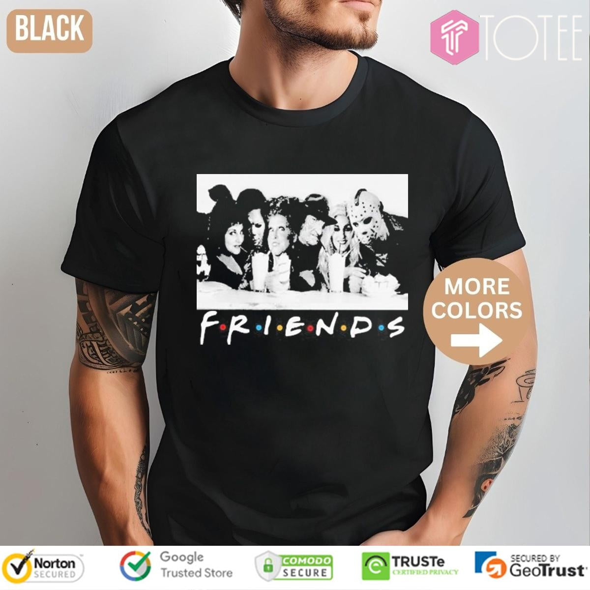 Friends Horror Characters Halloween T-shirt