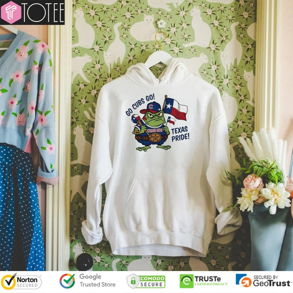 Frog Chicago Cubs Go Cubs Go Texas Pride Flag T-shirt