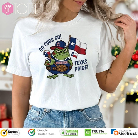 Frog Chicago Cubs Go Cubs Go Texas Pride Flag T-shirt
