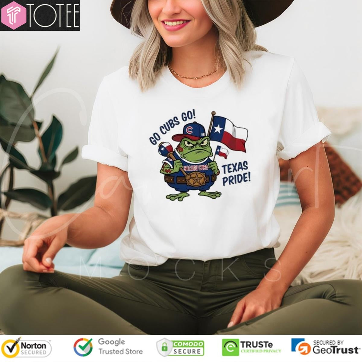 Frog Chicago Cubs Go Cubs Go Texas Pride Flag T-shirt