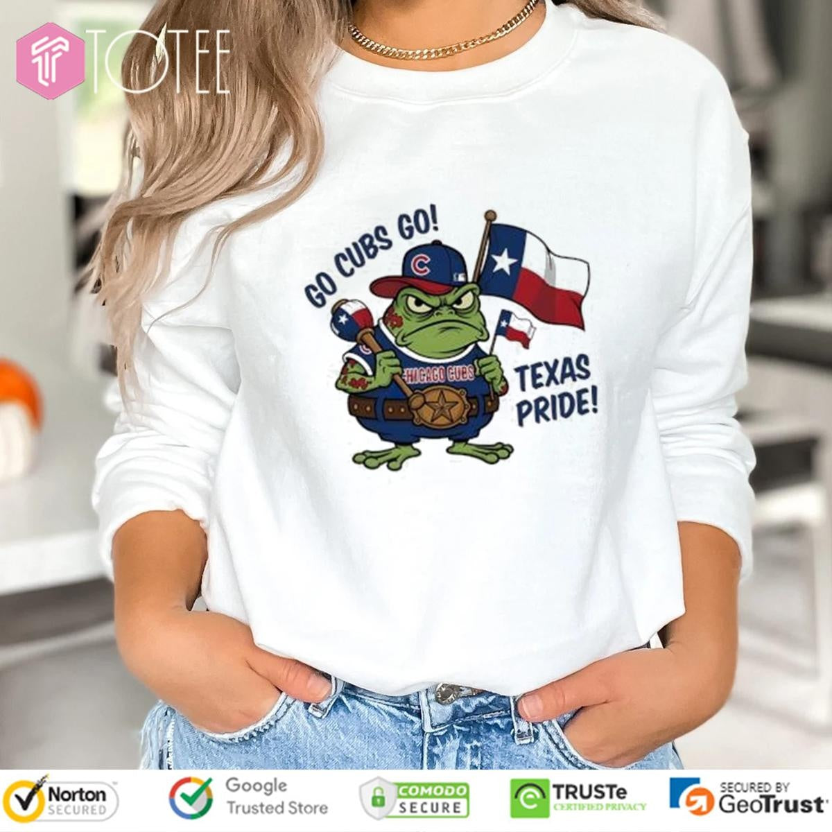 Frog Chicago Cubs Go Cubs Go Texas Pride Flag T-shirt