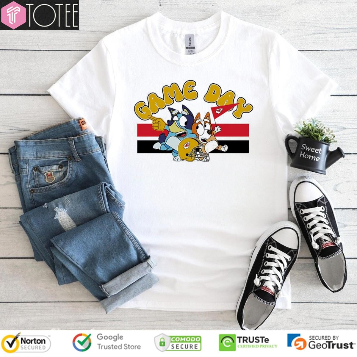 Game Day Bluey X Kansas City Chiefs T-shirt