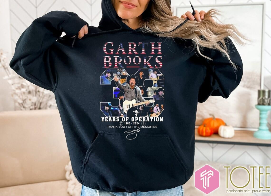 Garth Brooks 39 Years Of Operation 1985-2024 Signature T-shirt