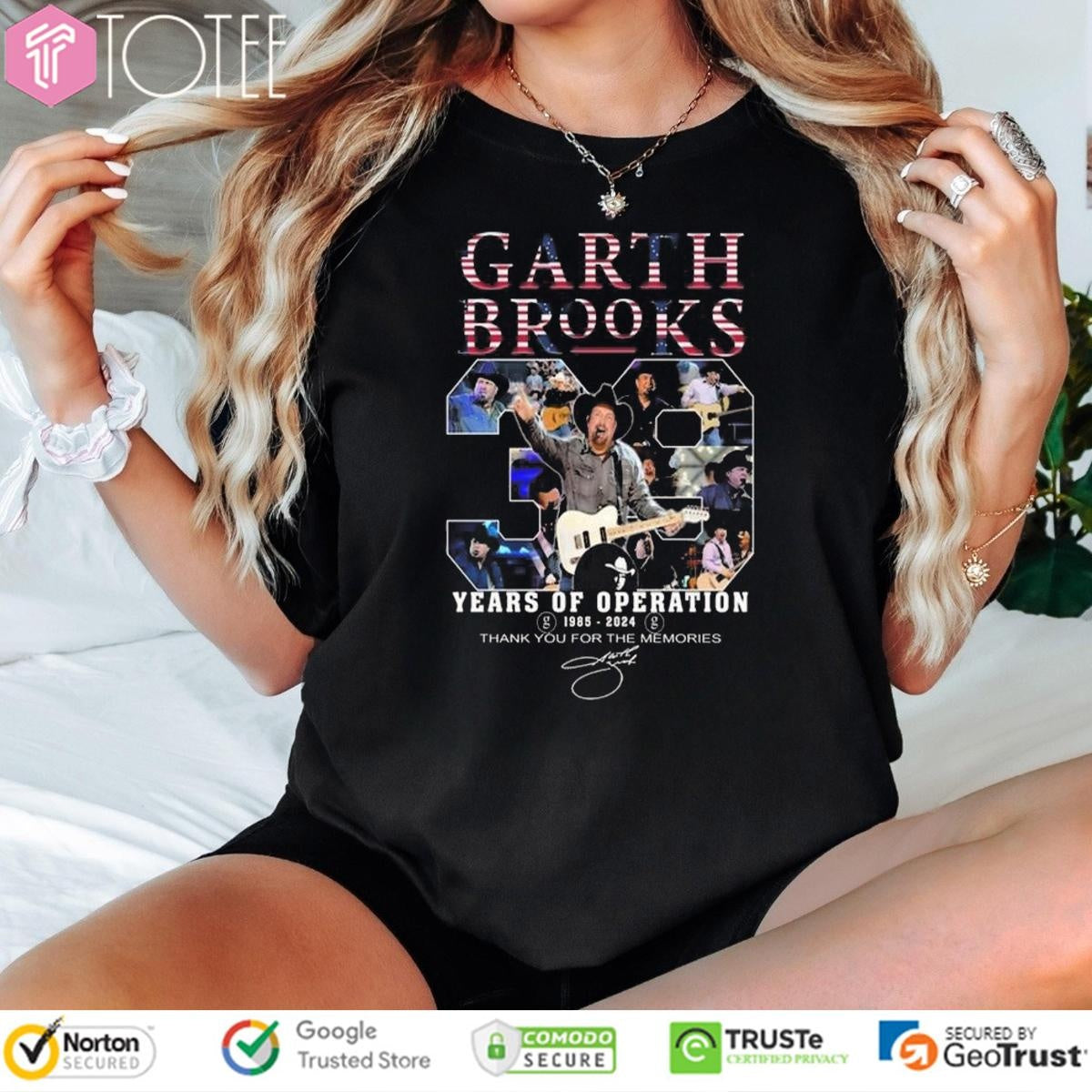 Garth Brooks 39 Years Of Operation 1985-2024 Signature T-shirt