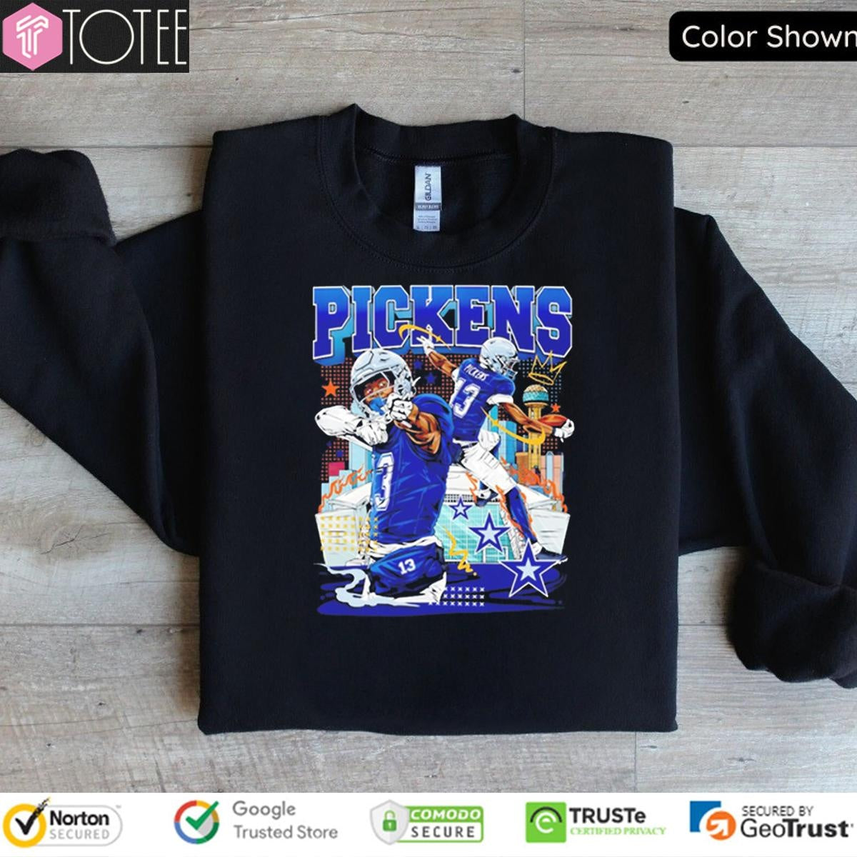George Pickens No.13 Dallas Cowboys Graphic Bootleg T-shirt