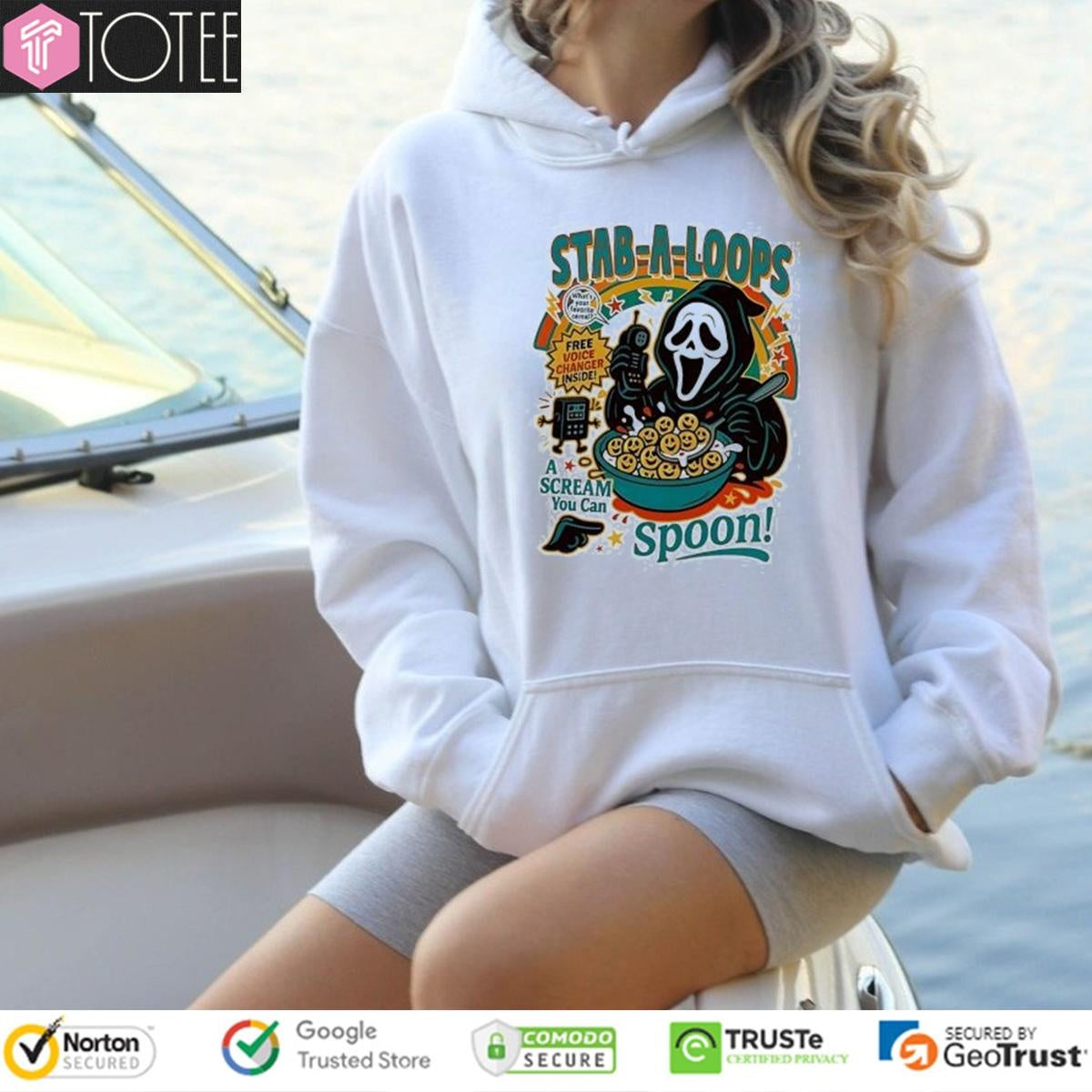 Ghostface Stab A Loops A Scream You Can Spoon Halloween T-shirt