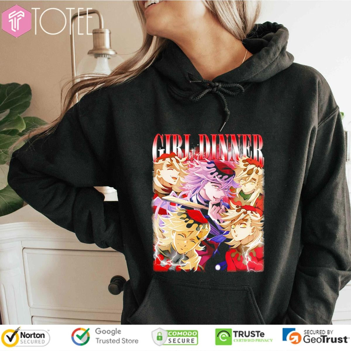 Girl Dinner Doma Kimetsu No Yaiba Graphic Bootleg T-shirt