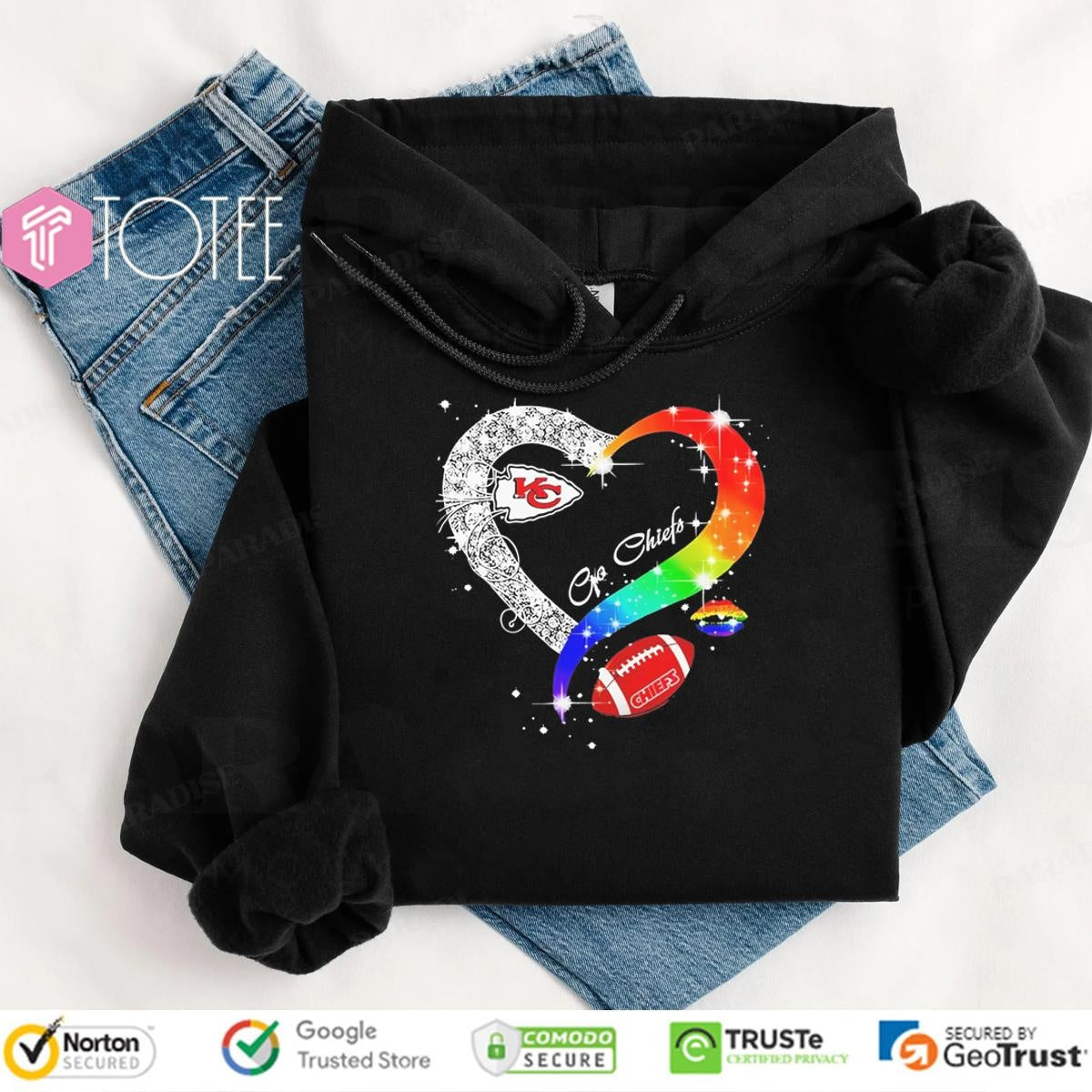 Go Kansas City Chiefs Diamond Heart Lgbt Pride T-shirt