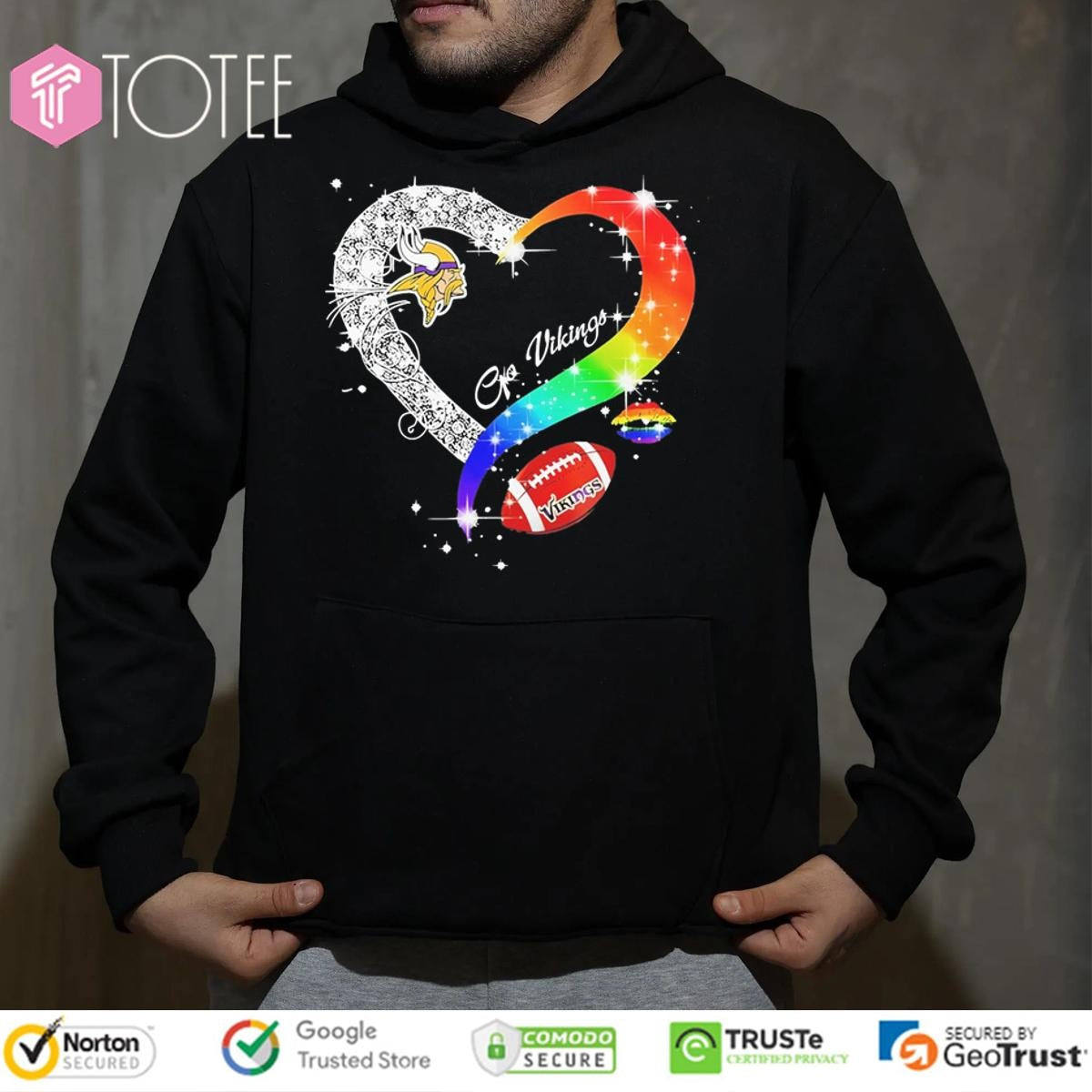 Go Minnesota Vikings Diamond Heart Lgbt Pride T-shirt