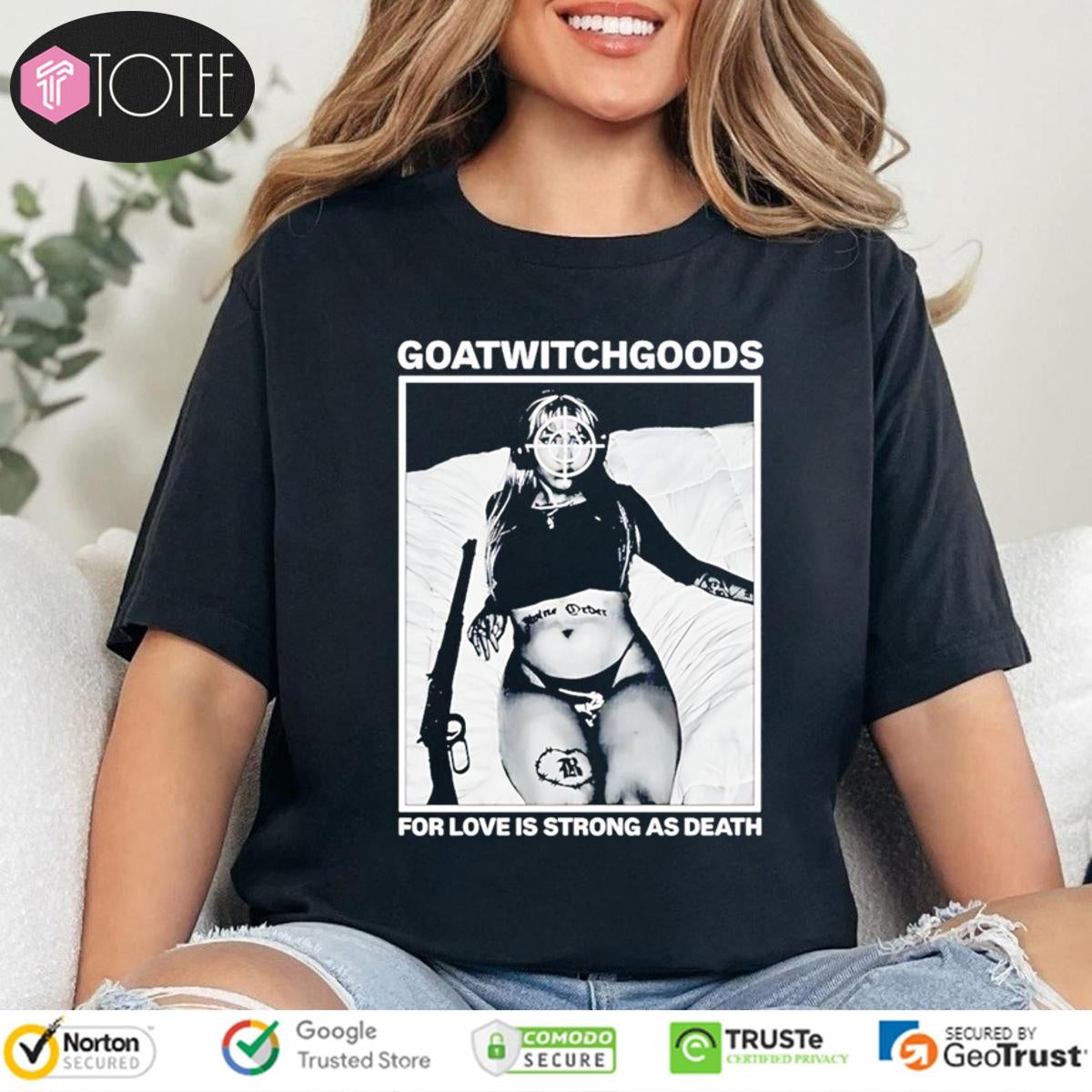 Goat Witch Goods For Love Is Strong As Death T-shirt