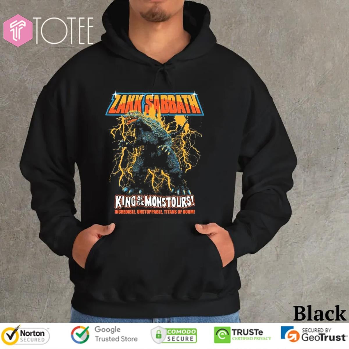 Godzilla Zakk Sabbath King Of Monstours Incredible Unstoppable Titans Of Doom T-shirt