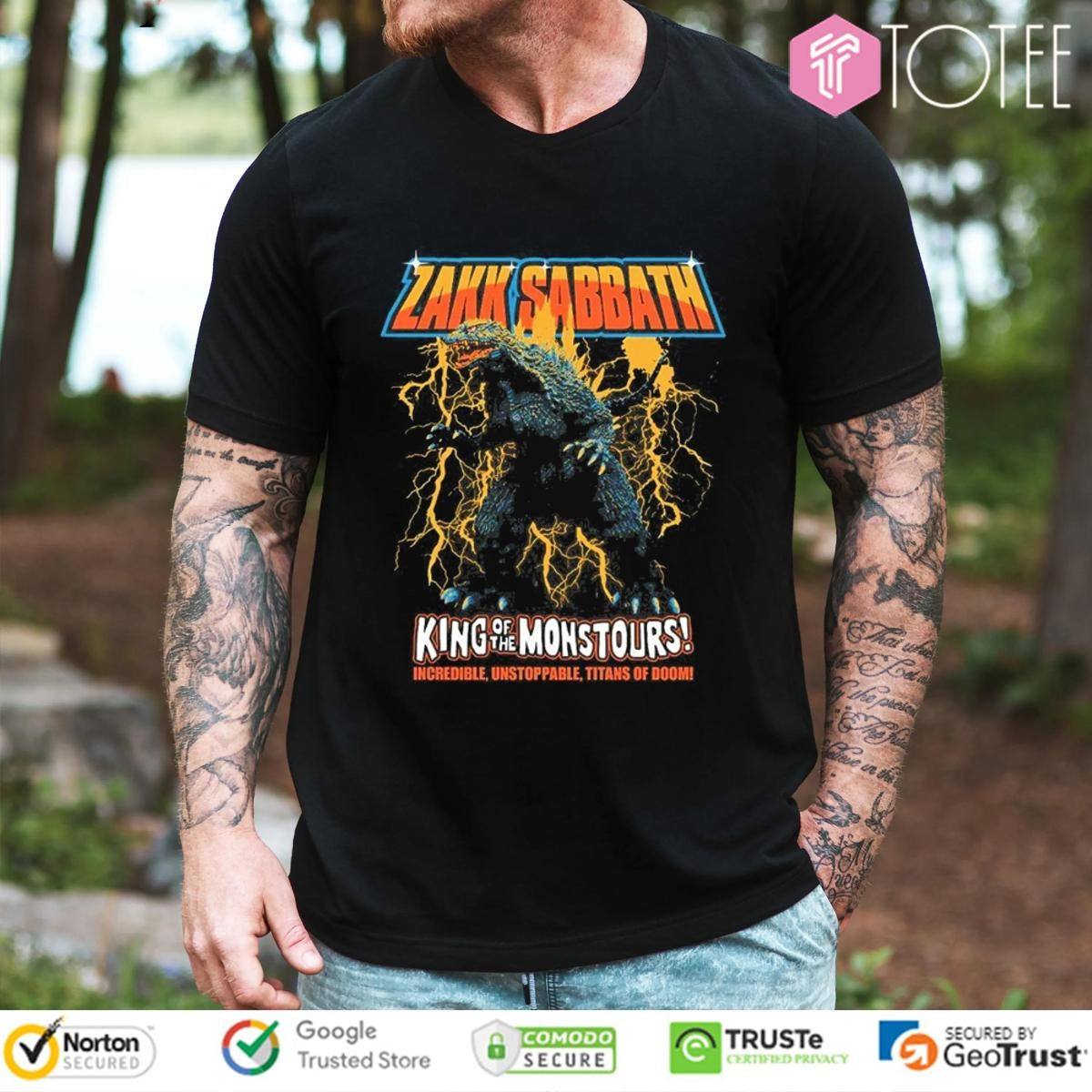 Godzilla Zakk Sabbath King Of Monstours Incredible Unstoppable Titans Of Doom T-shirt