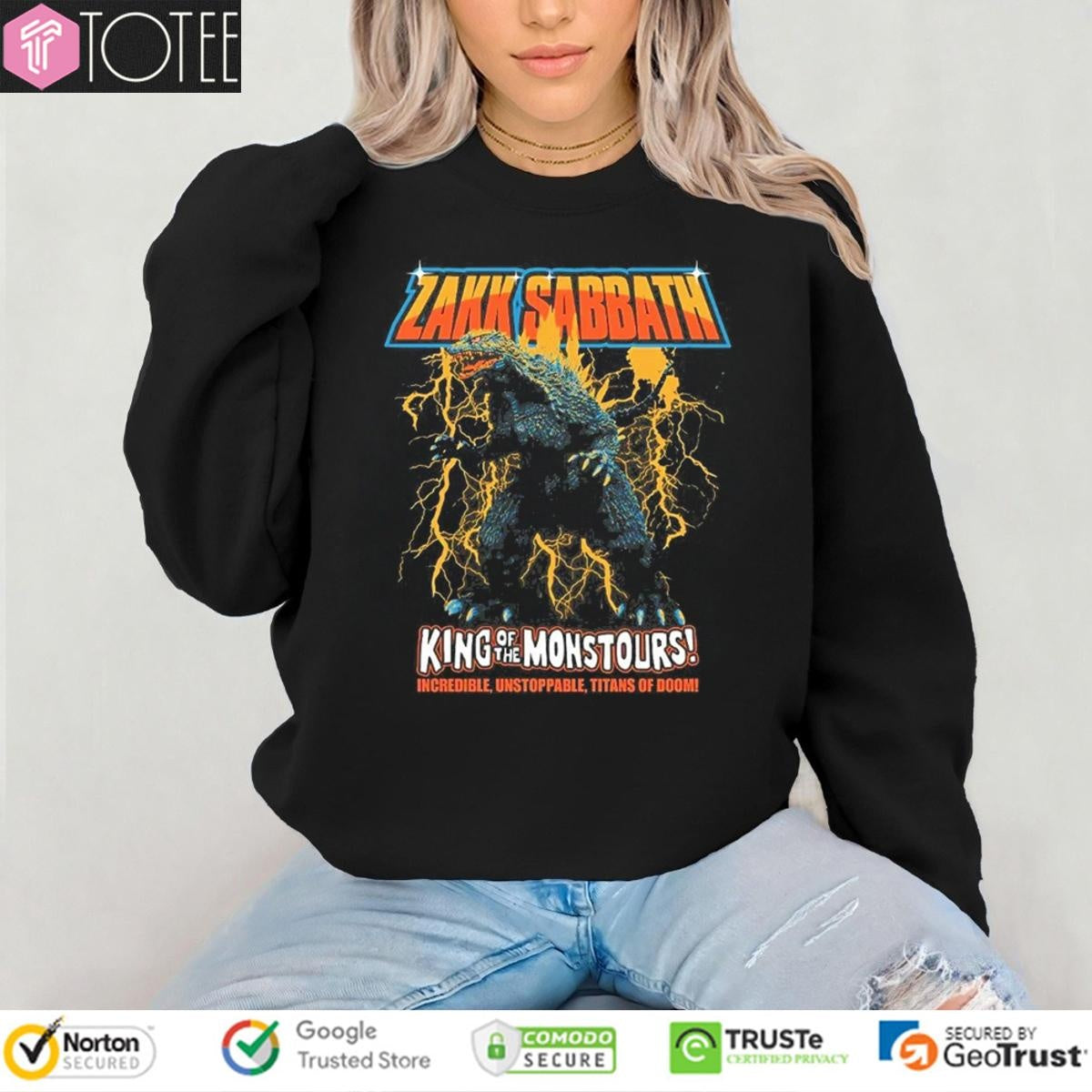 Godzilla Zakk Sabbath King Of Monstours Incredible Unstoppable Titans Of Doom T-shirt