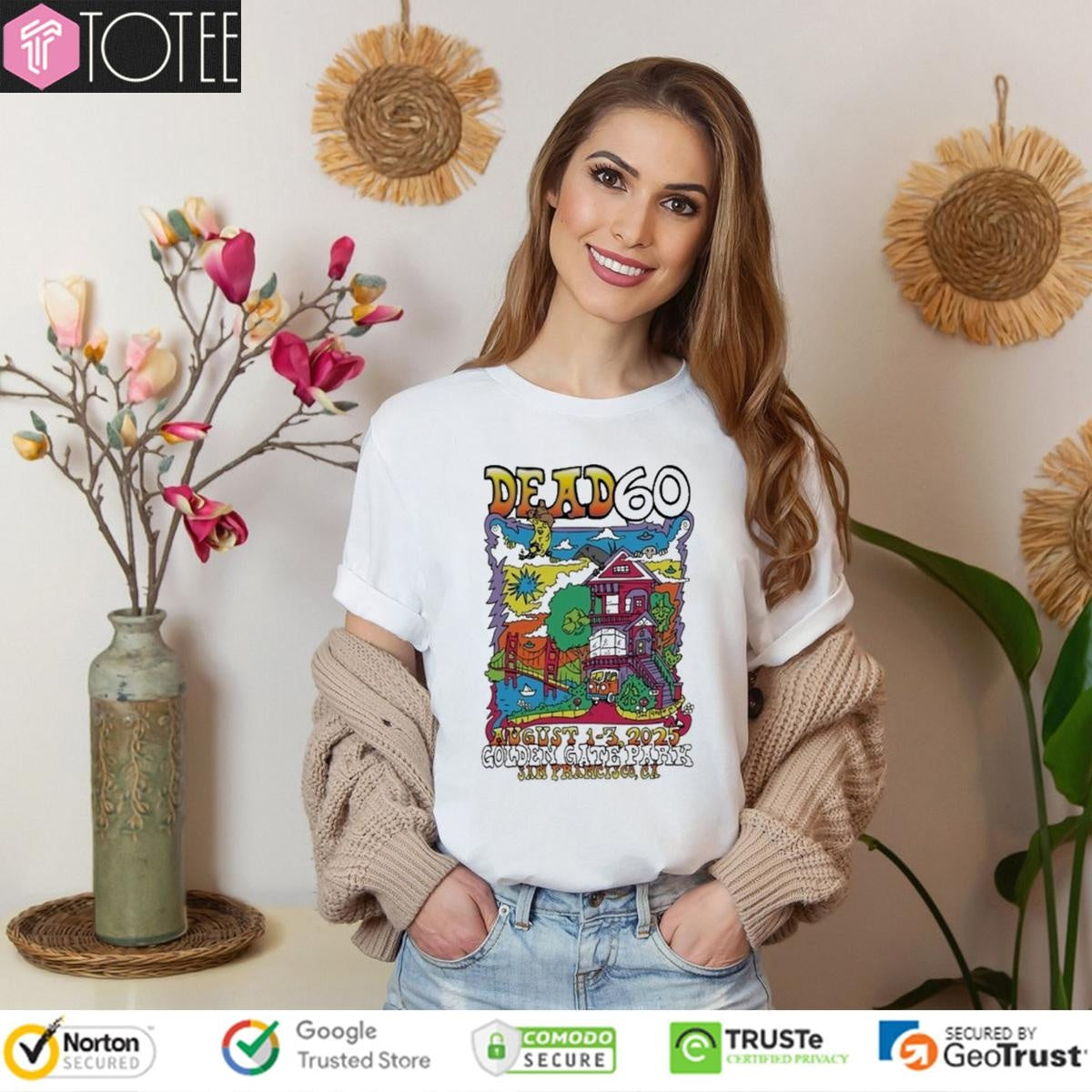 Grateful Dead 60 Years Golden Gate Park San Francisco Ca 2025 T-shirt