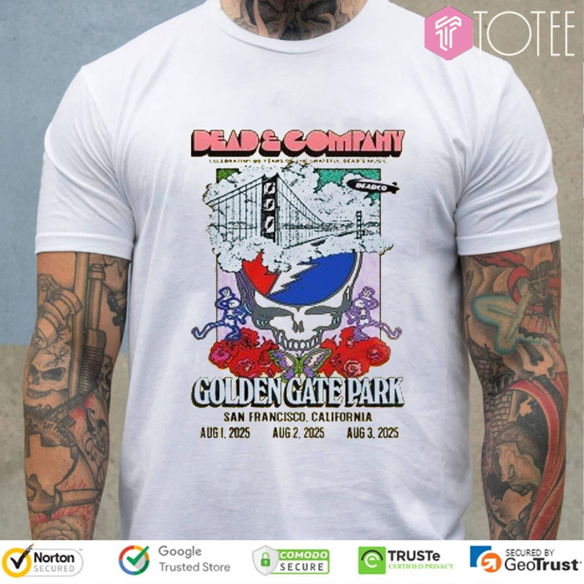 Grateful Dead Golden Gate Park 60 Years So Far T-shirt
