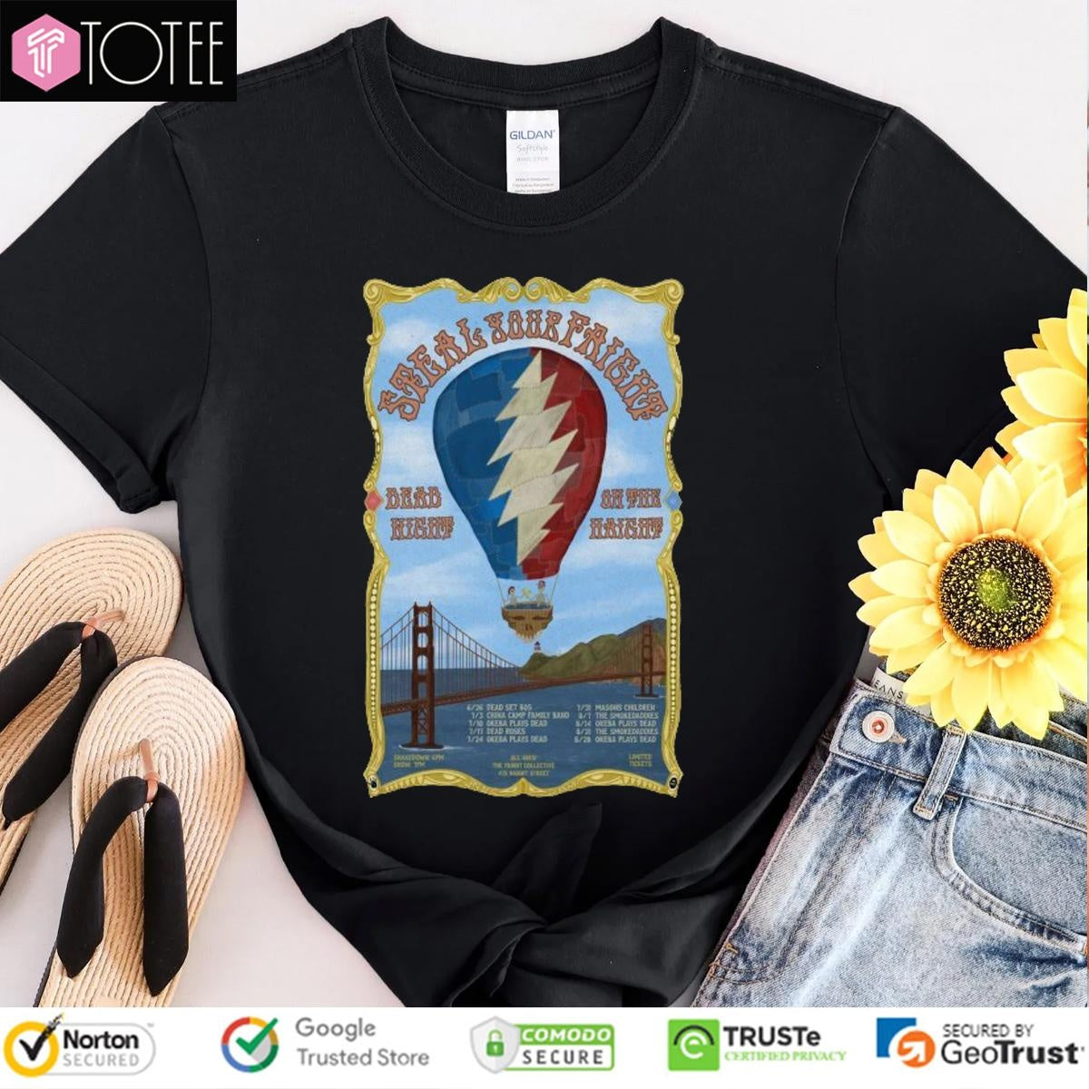 Grateful Dead Steal Your Faight Dead Night On The Haight Hot Air Balloon T-shirt