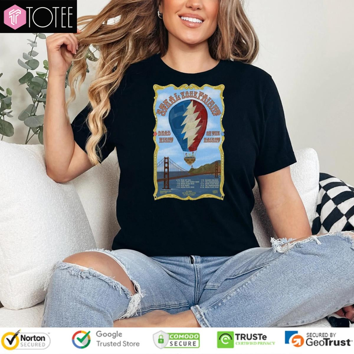 Grateful Dead Steal Your Faight Dead Night On The Haight Hot Air Balloon T-shirt