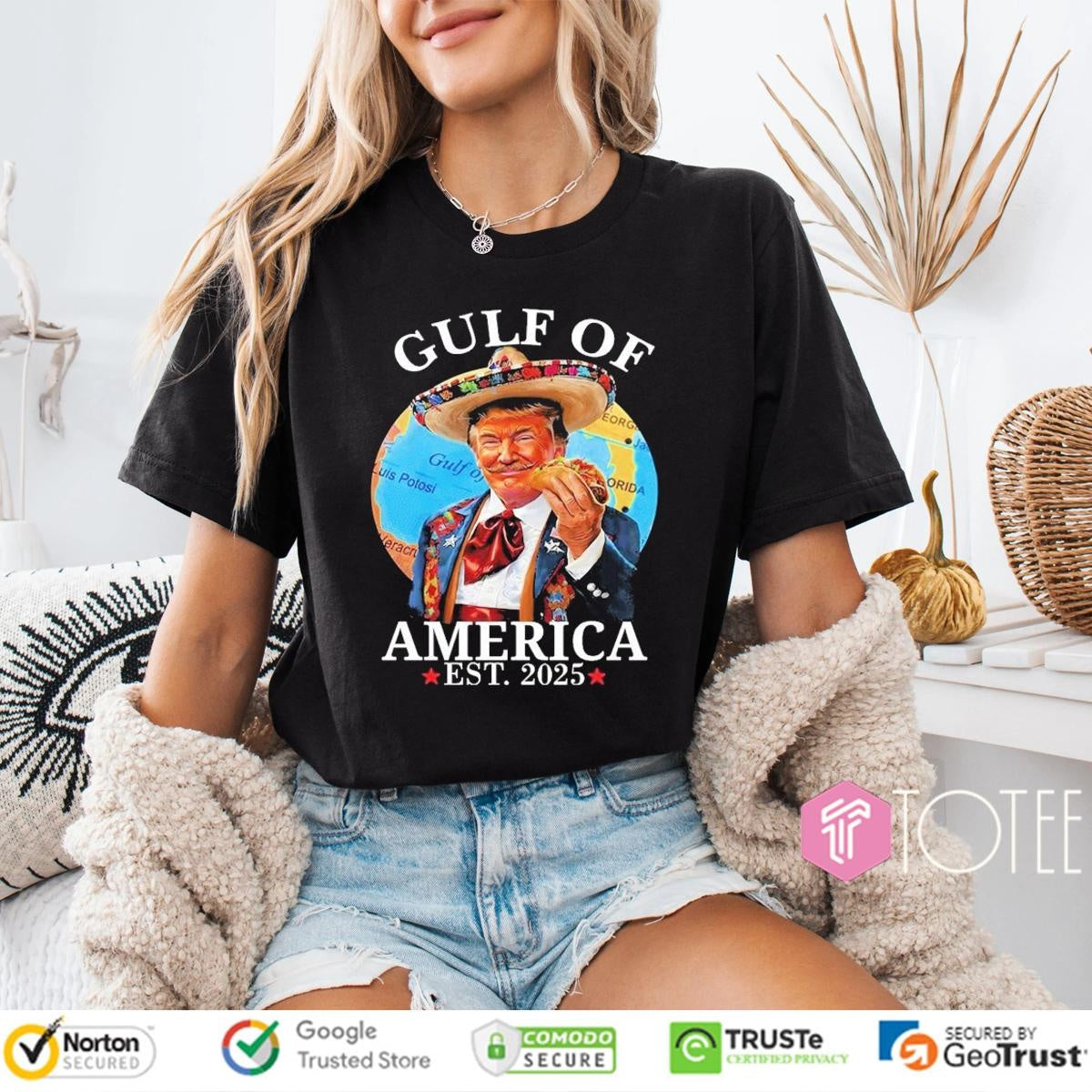 Gulf Of America Est 2025 Trump Taco T-shirt
