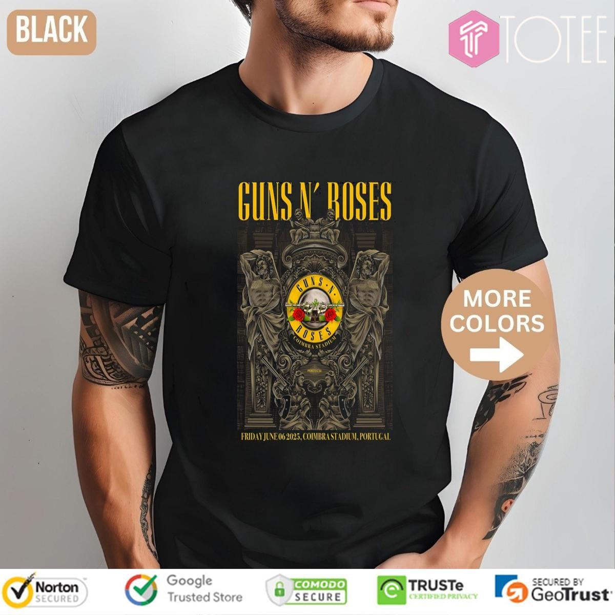 Guns N Roses Friday June 06 2025 Coimbra Stadium Portugal T-shirt