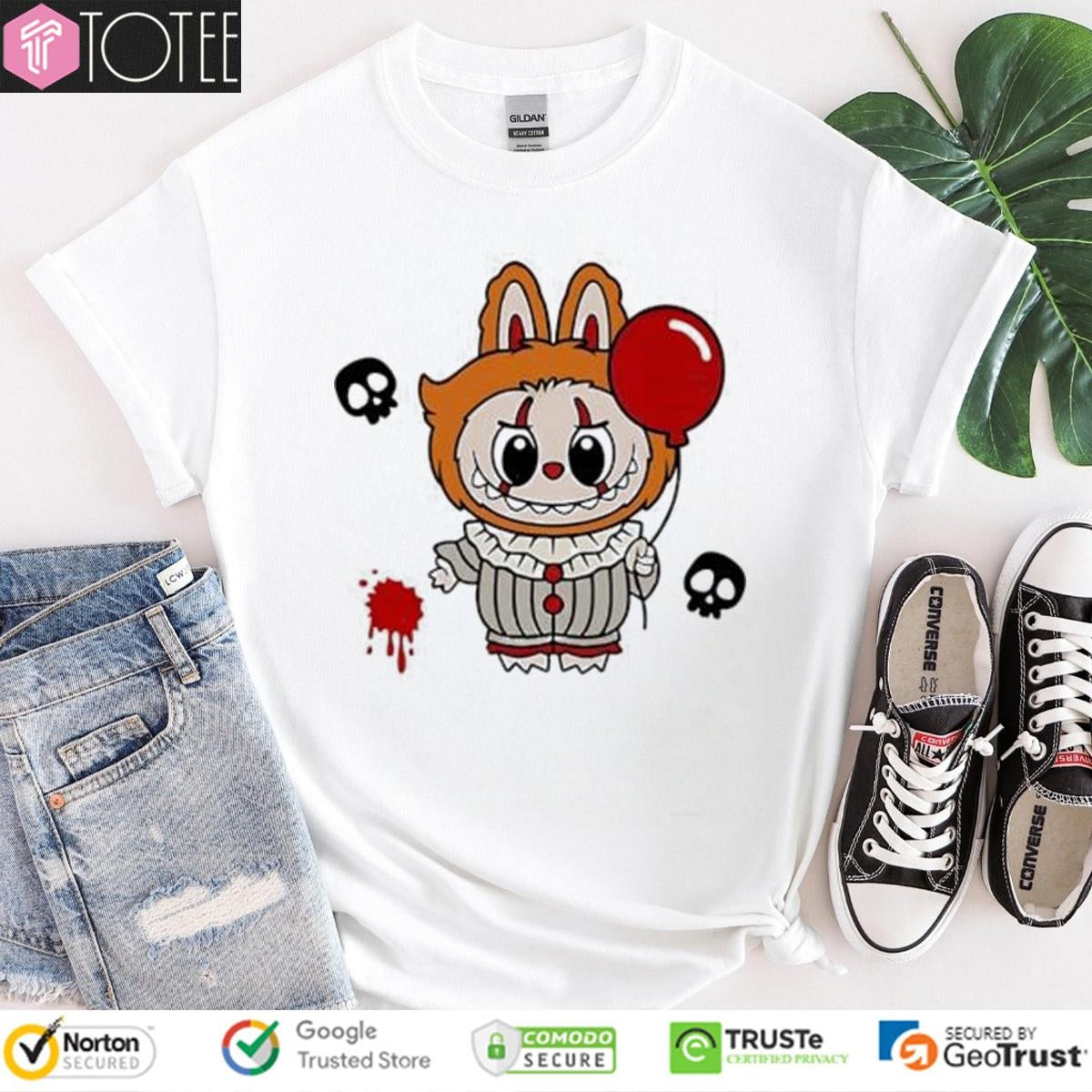 Halloween Labubu Pennywise Monsters T-shirt