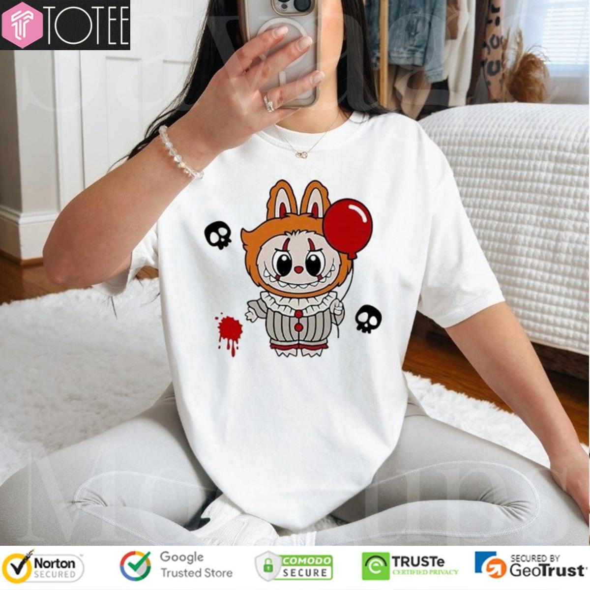 Halloween Labubu Pennywise Monsters T-shirt