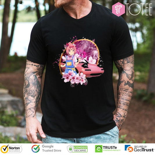 Haru Urara Uma Musume Pretty Derby Pink Mazda Miata Sakura Anime T-shirt