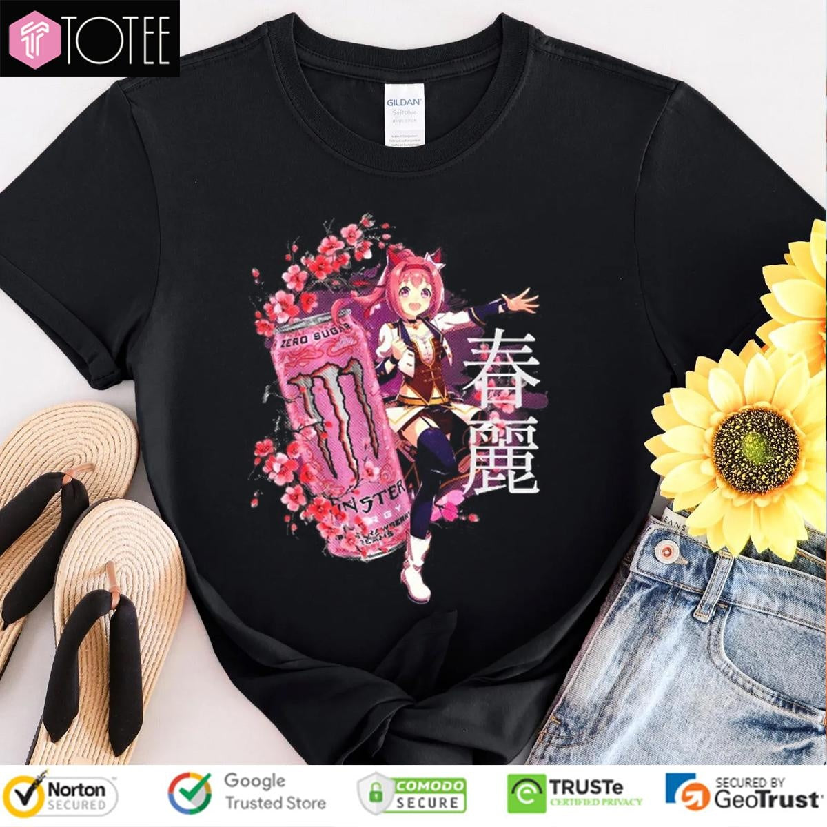 Haru Urara Uma Musume Sakura Monster Energy T-shirt
