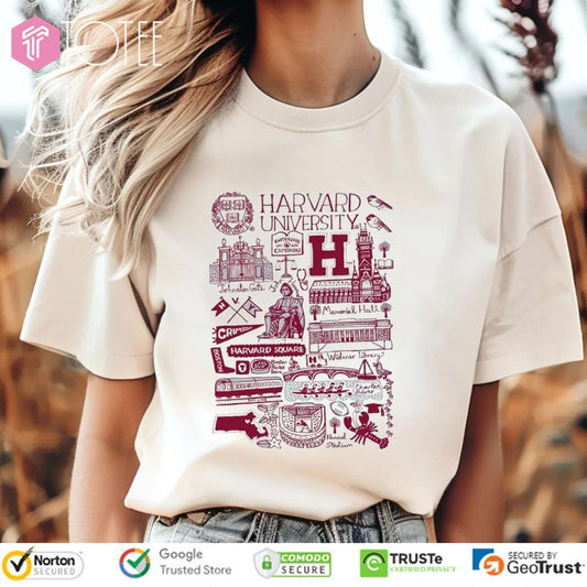 Harvard University Art Illustration T-shirt