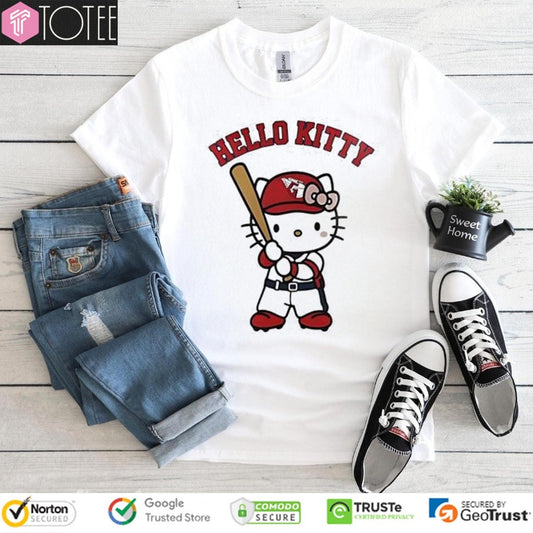 Hello Kitty Cleveland Guardians Baseball T-shirt