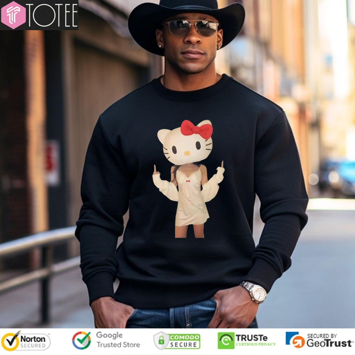 Hello Kitty In Sexy Nightgown Dark Humor T-shirt