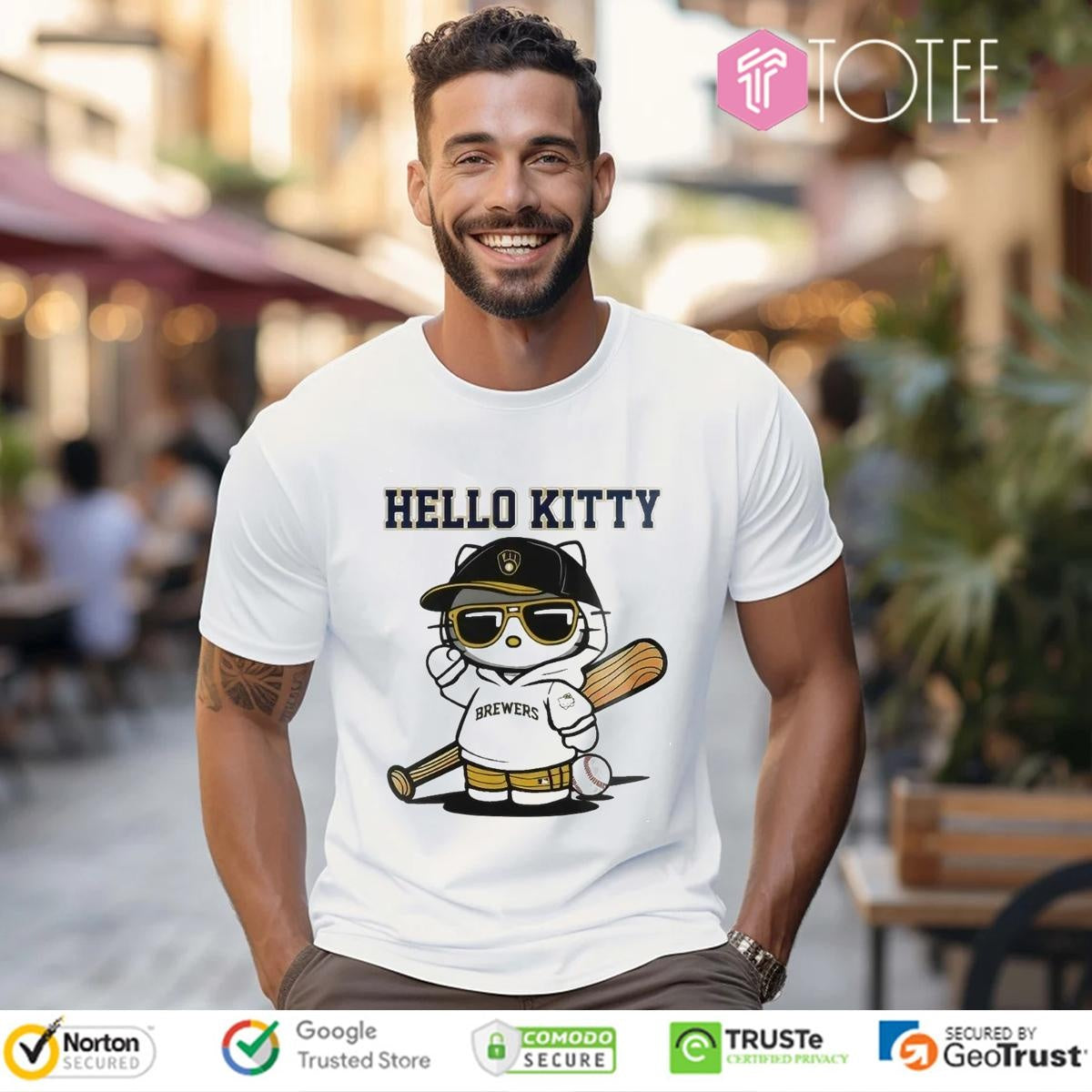Hello Kitty Milwaukee Brewers Baseball T-shirt