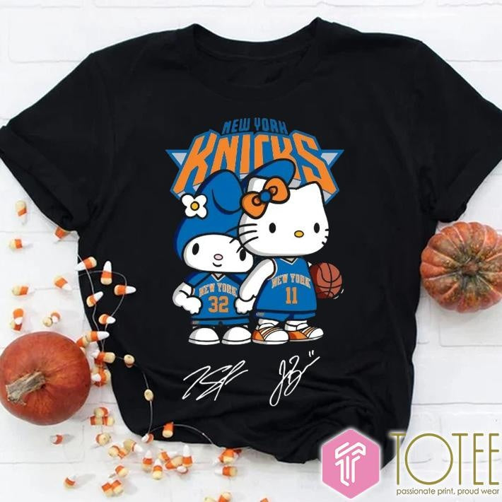 Hello Kitty New York Knicks Karl-Anthony Towns Jalen Brunson Signatures T-shirt