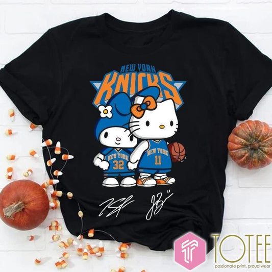 Hello Kitty New York Knicks Karl-Anthony Towns Jalen Brunson Signatures T-shirt