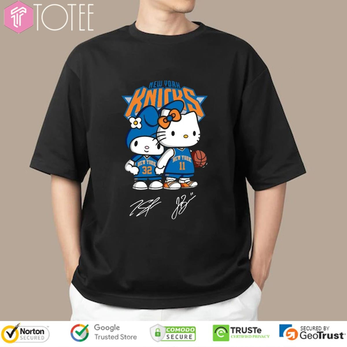 Hello Kitty New York Knicks Karl-Anthony Towns Jalen Brunson Signatures T-shirt
