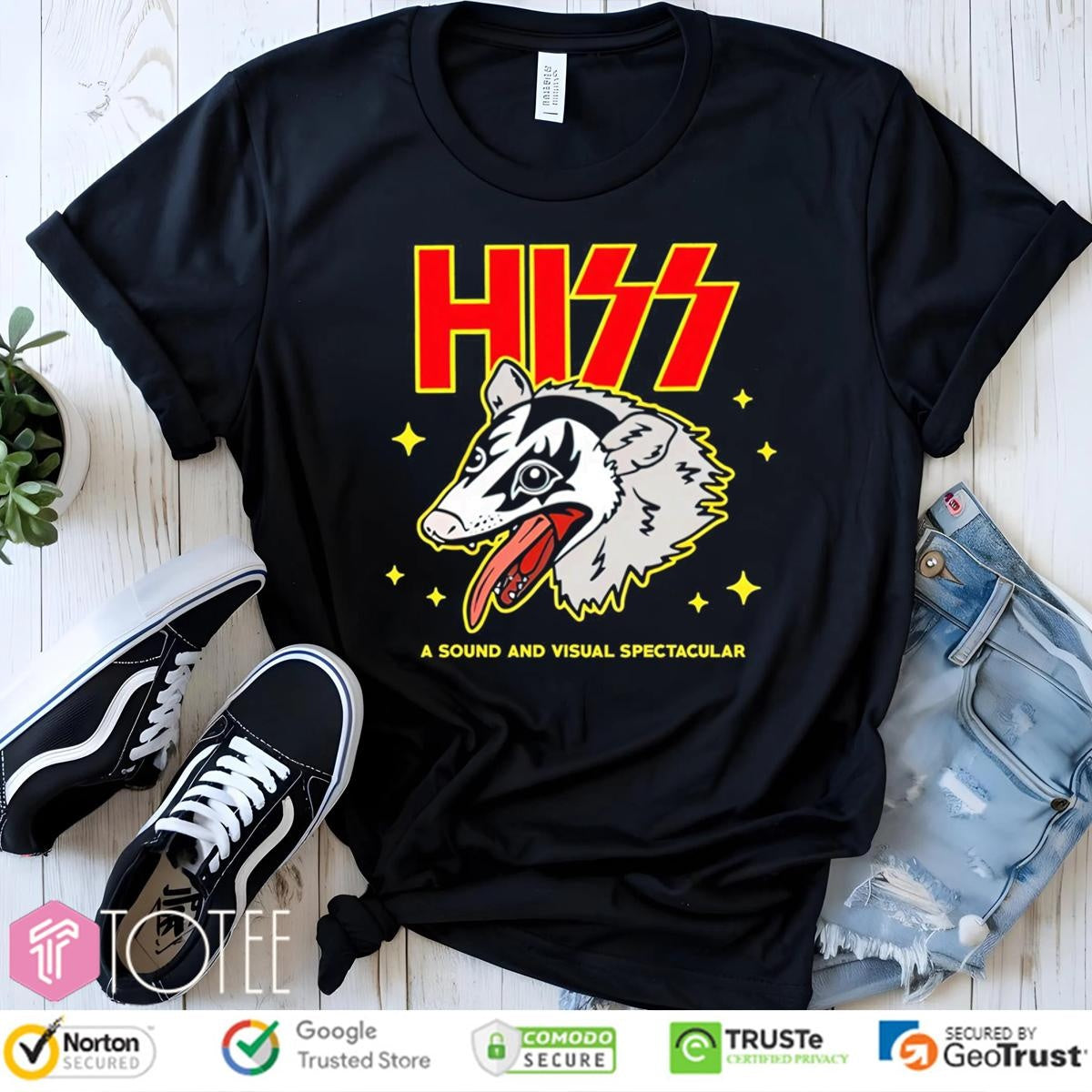 Hiss A Sound And Visual Spectacular Possum Ver Kiss T-shirt